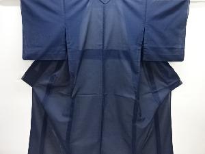 駒絽　芝草模様織り出し色無地着物